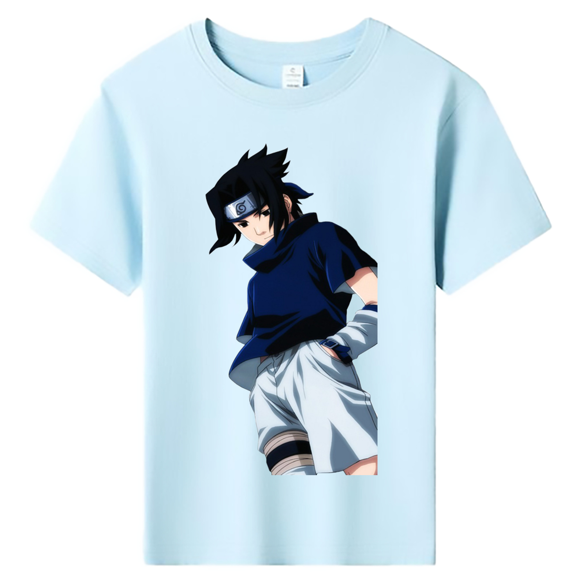 （画像用） NARUTO -ナルト- うちは サスケ Uchiha Sasuke 綿100％キッズTシャツ（フロントプリント）